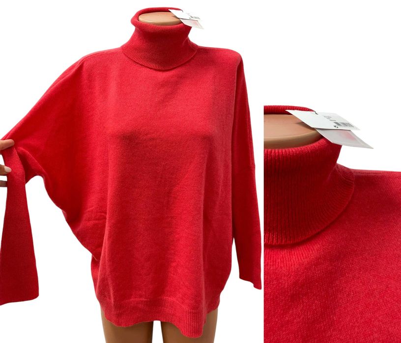 НОВ ! IRL размер S / M дамски кашмирен пуловер 100% КАШМИР поло яка