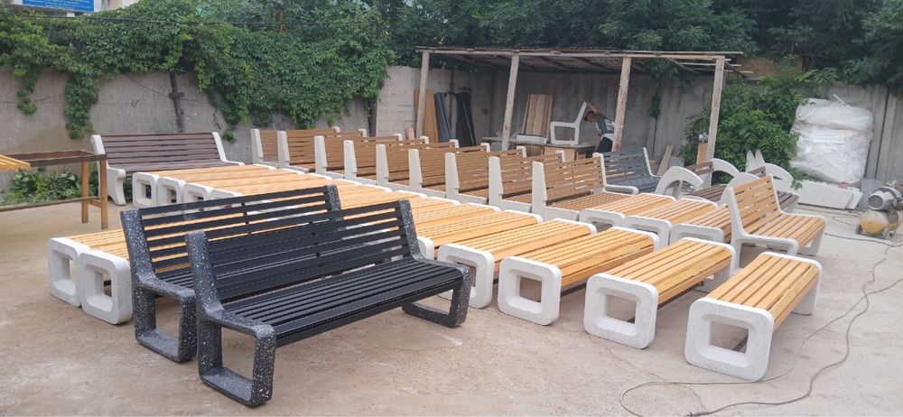 Скамейки  с спинкой Урно