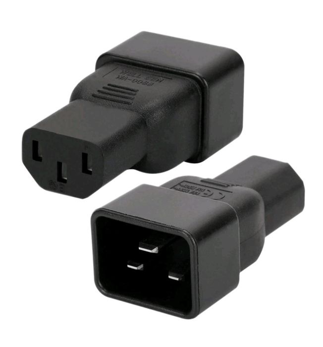 Преходник IEC 320 C20 Male To C13 3-Pin Female