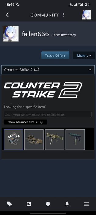 Стим акк с праймом кс2