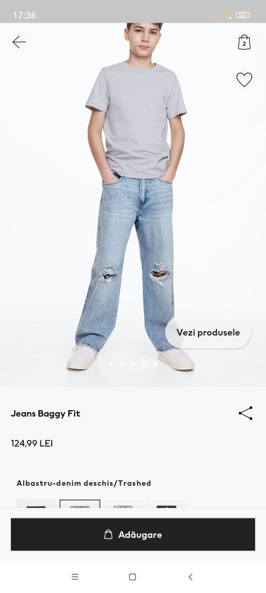 Blugi/jeans buggy h&m  mărime 158 cm Hanorac băieți mărime 146 152 1