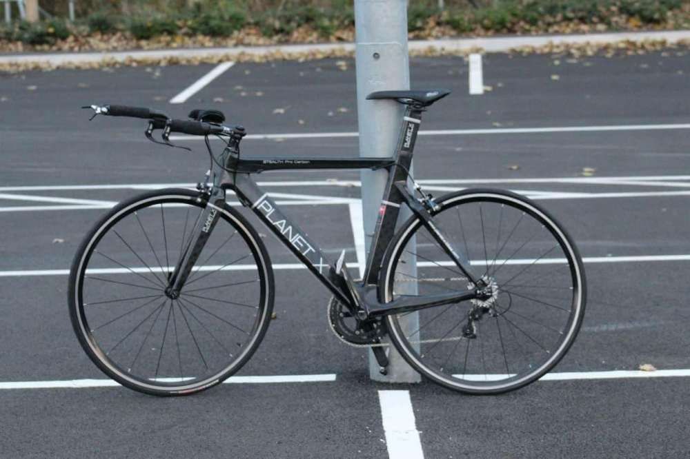 Cursiera carbon full, Planet XTT Triatlon Stealth Pro, bicicletă, bike