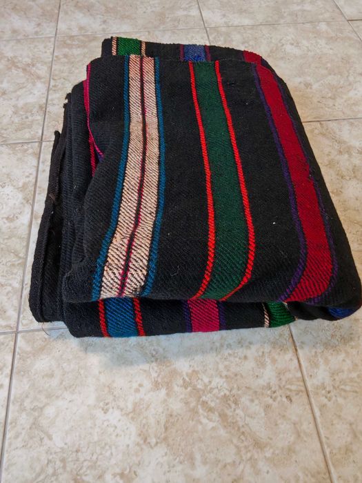 Голям Вълнен Килим Черга Ръчно Тъкан 270/160 см