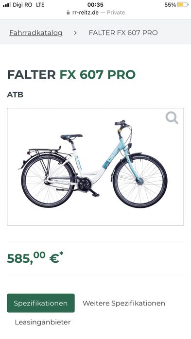 Bicicleta dama Falter fx607 in stare foarte buna!