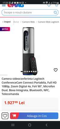Camera videoconferinta Logitech ConferenceCam Connect Portabila, Full
