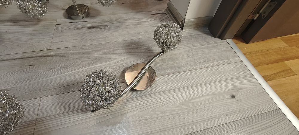 Set lustre cromate cu bec led