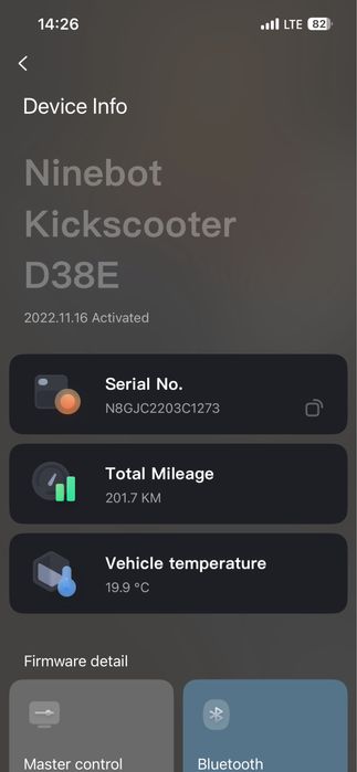 Trotinetă Electrică Ninebot D38E - Stare ca nouă - 100% Baterie