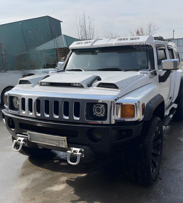 Козырек на крышу с DRL Hummer H3