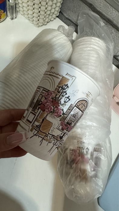 Стаканы бумажные 20 тг, 350 мл