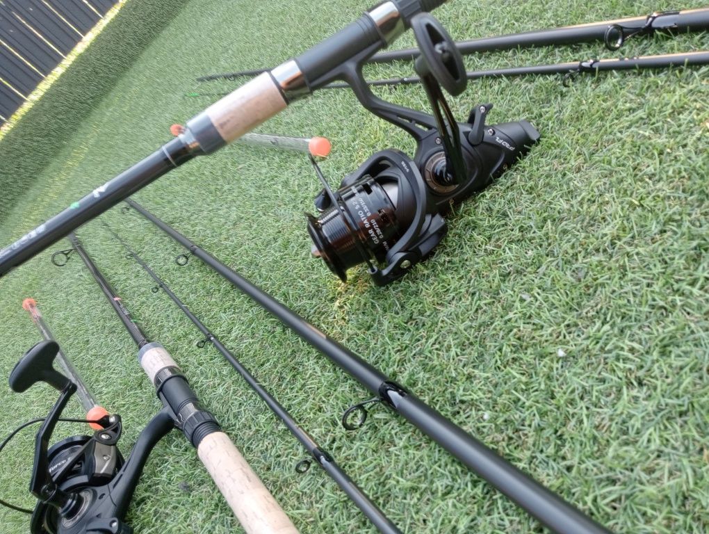 Set 2 Lansete Feeder Sirena 3.9m 3+3 Tronsoane Carbon 100%