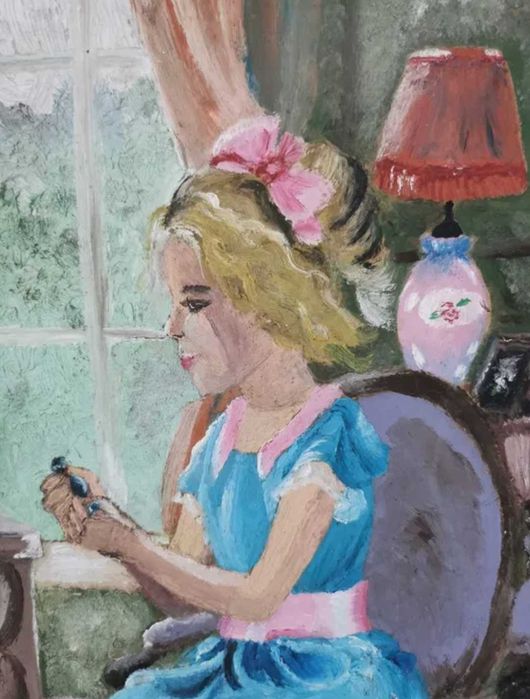 Pictura originala ulei pe lemn