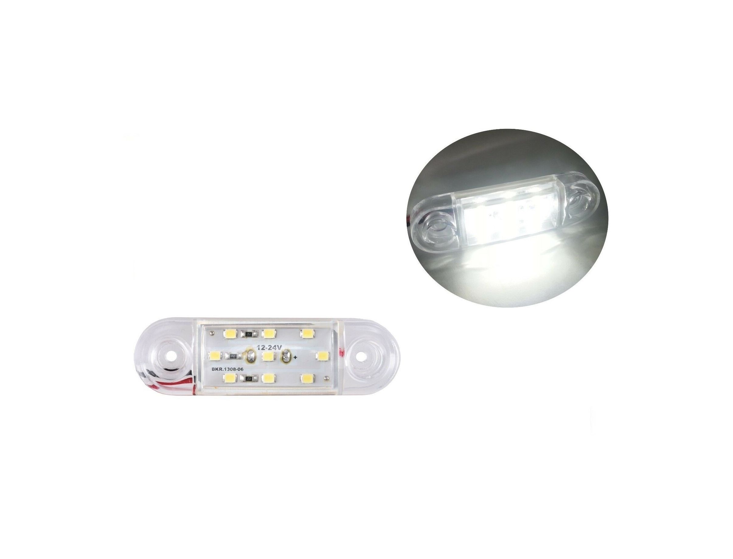 Lampa laterala LED 9 SMD 12V Alba ERK ERK