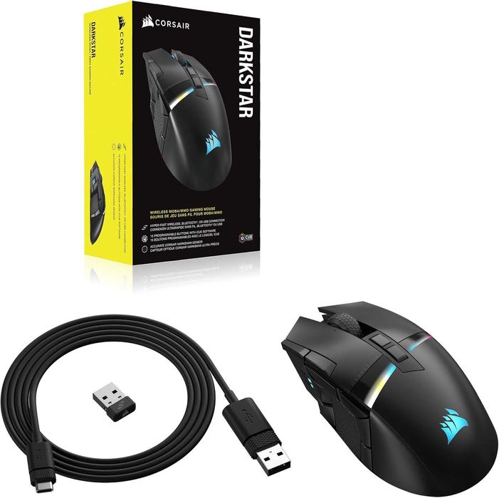 Mouse gaming Corsair Darkstar, wireless, 26k DPI, Negru,sigilat