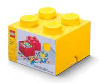 LEGO® кутия за съхранение - Тухличка 4, жълт цвят
