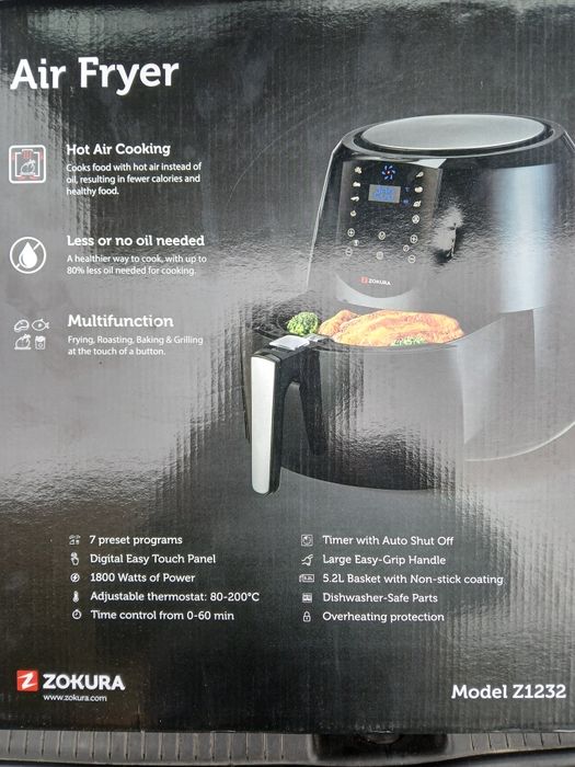 Friteuza aer cald Zokura 1800W