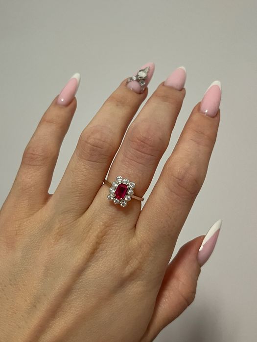 Inel Argint S925 - Design Lux "Royal Ruby" (NUE) - Cadou Inclus