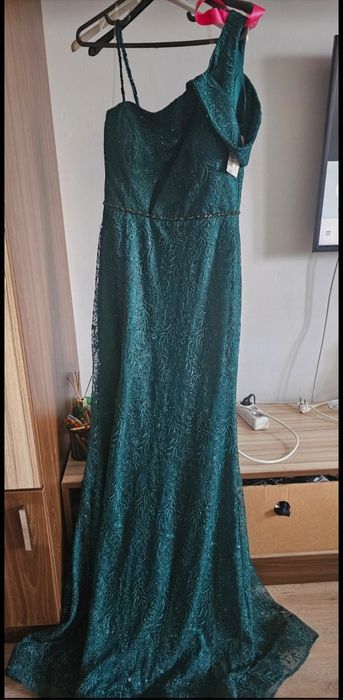 Rochie elegantă,  culoarea verde smarald