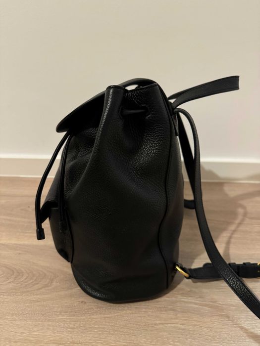 Rucsac Coccinelle, de piele cu logo Beat Generation