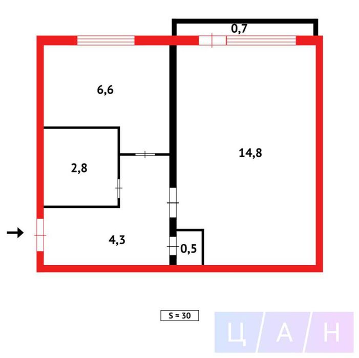 / Продам 1 комнатную квартиру, Кужанова 15