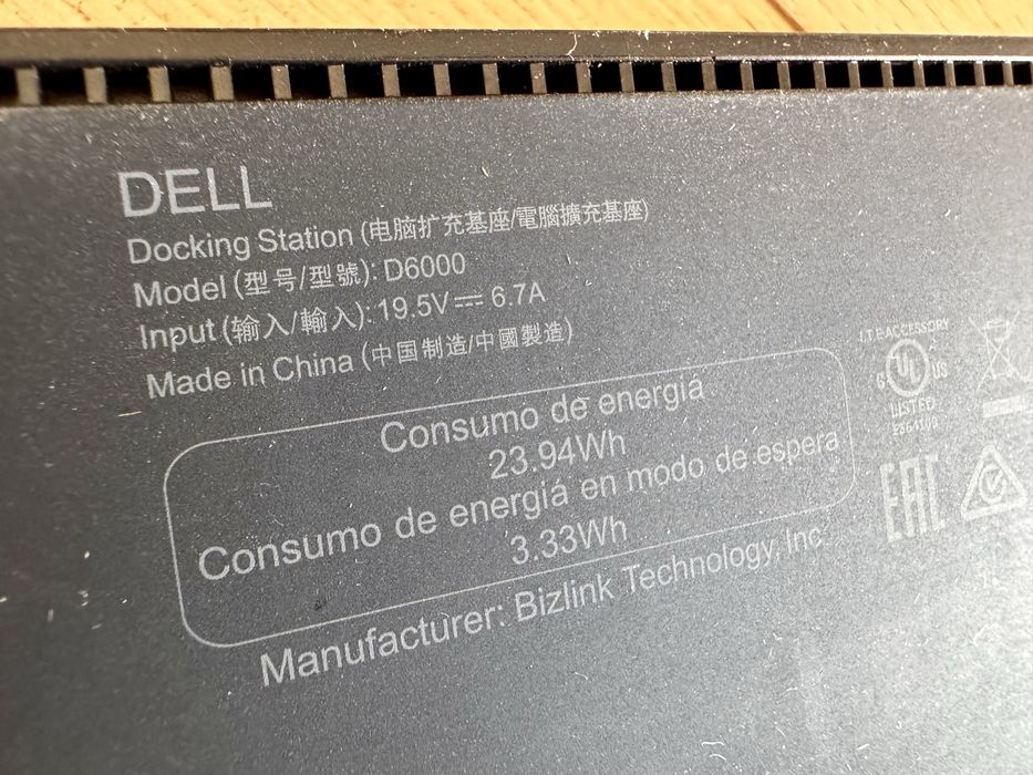 Docking Station Dell D6000, USB-C si USB 3.0, cu incarcator original
