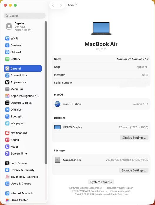 Macbook Air M1 13 inch