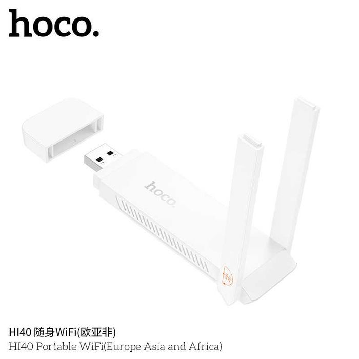 Hoco HI40 Переносной Wi-Fi 6 роутер Чипсет ZTE Micro-SIM 4G (150 Мбит)