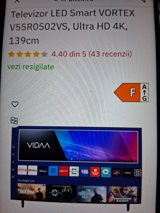 Smart TV Vortex  55 inch