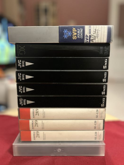 Lot 10 Casete video Ampex SVP JVC  S-VHS SVHS 120 min