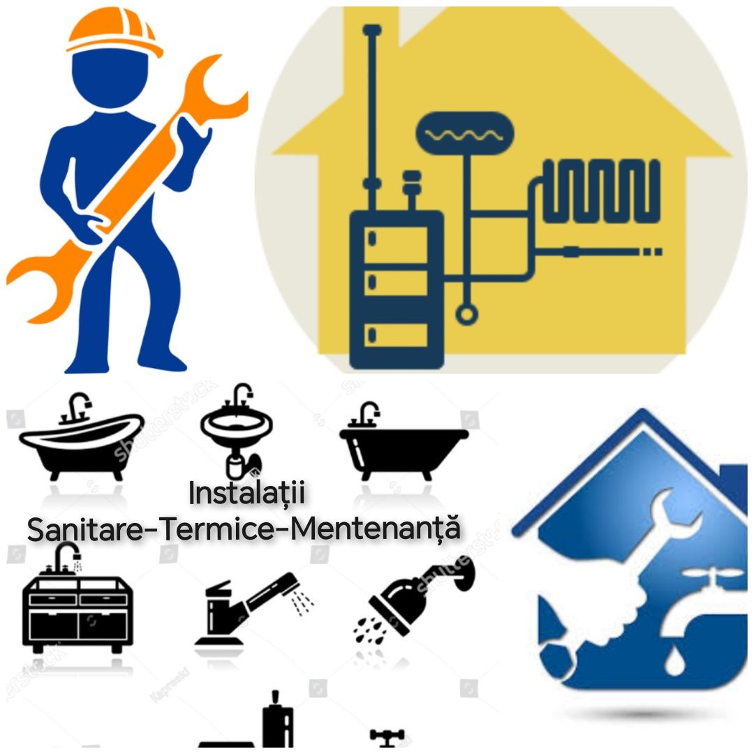 Instalații sanitare și termice, montaje termosemineu centrala,