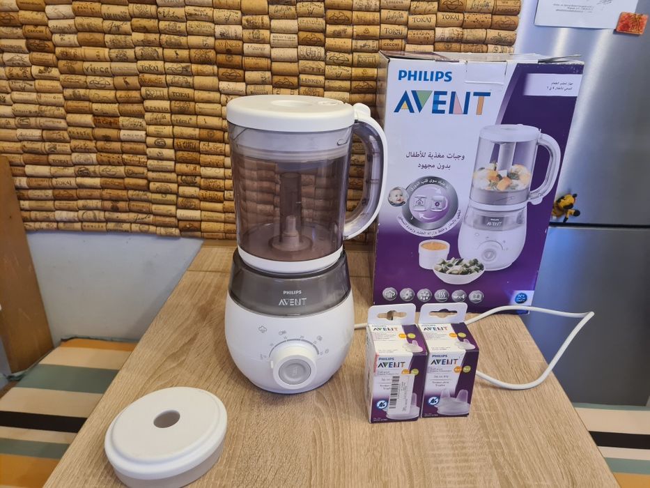 Aparat de gatit cu aburi si blender 4 in 1 Philips SCF875/01