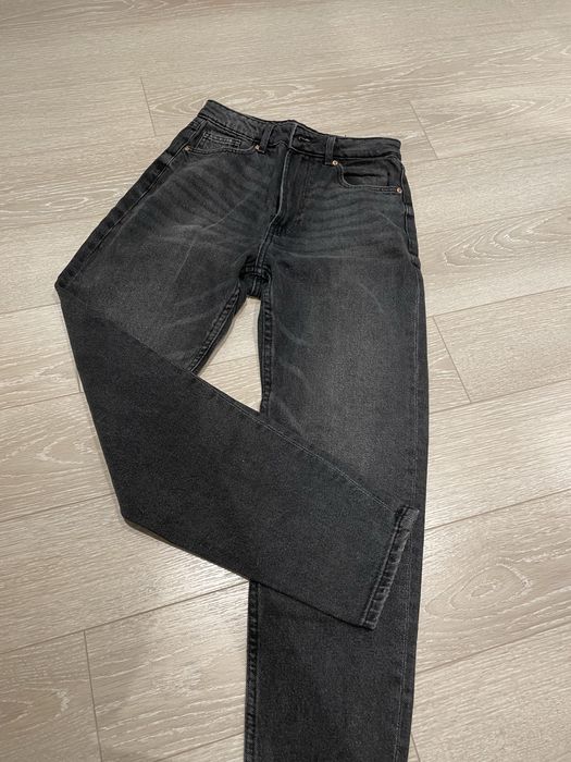 Дънки bershka черни 34 mom fit