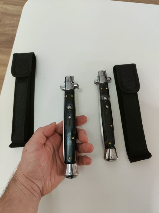 Cuțit Italian, briceag italian Stileto 34cm negru Vânătoare Pescuit