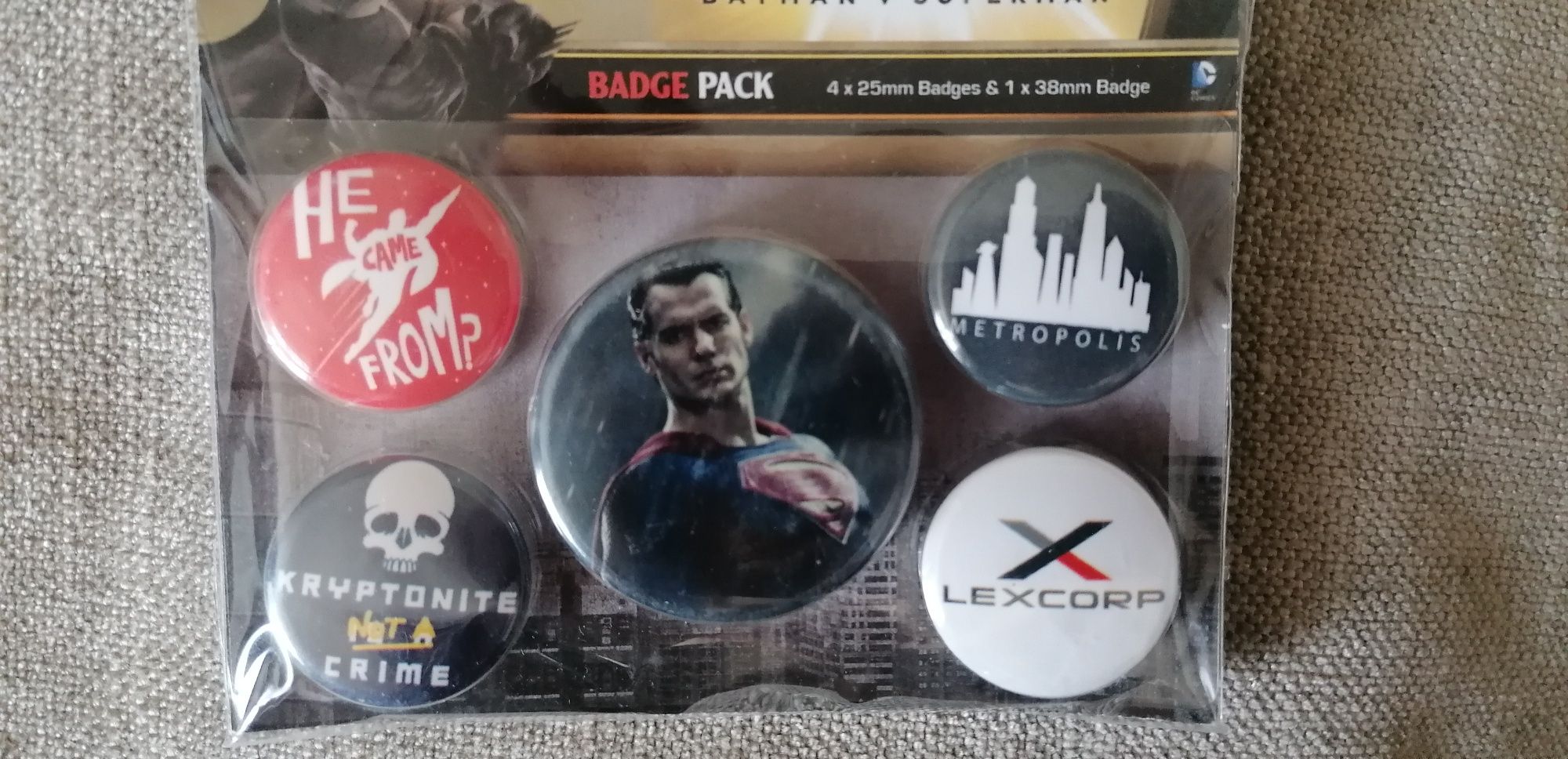 Set 5 Insigne Batman Superman DC Comics