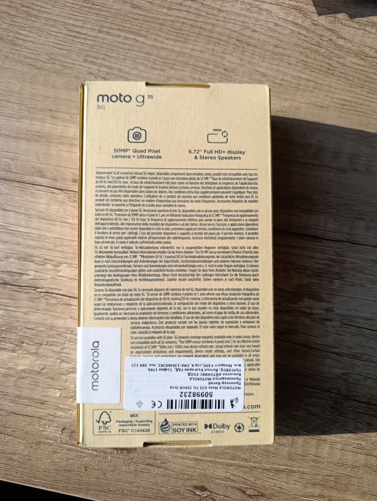 Motorola g35 чисто нов, закупен от Yettel преди няколко дни.