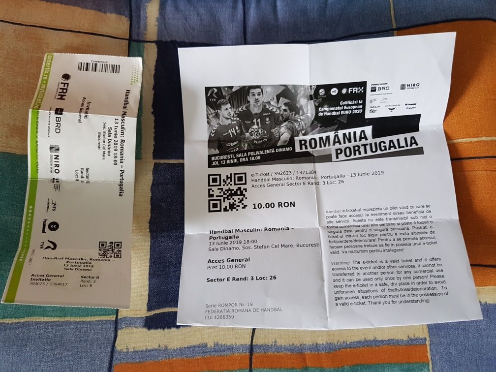 Colectie bilete bilet handbal Csm Bucuresti liga campionilor,nationala