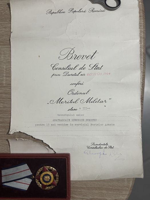 1964 Ordinul Meritului Militar cls.3