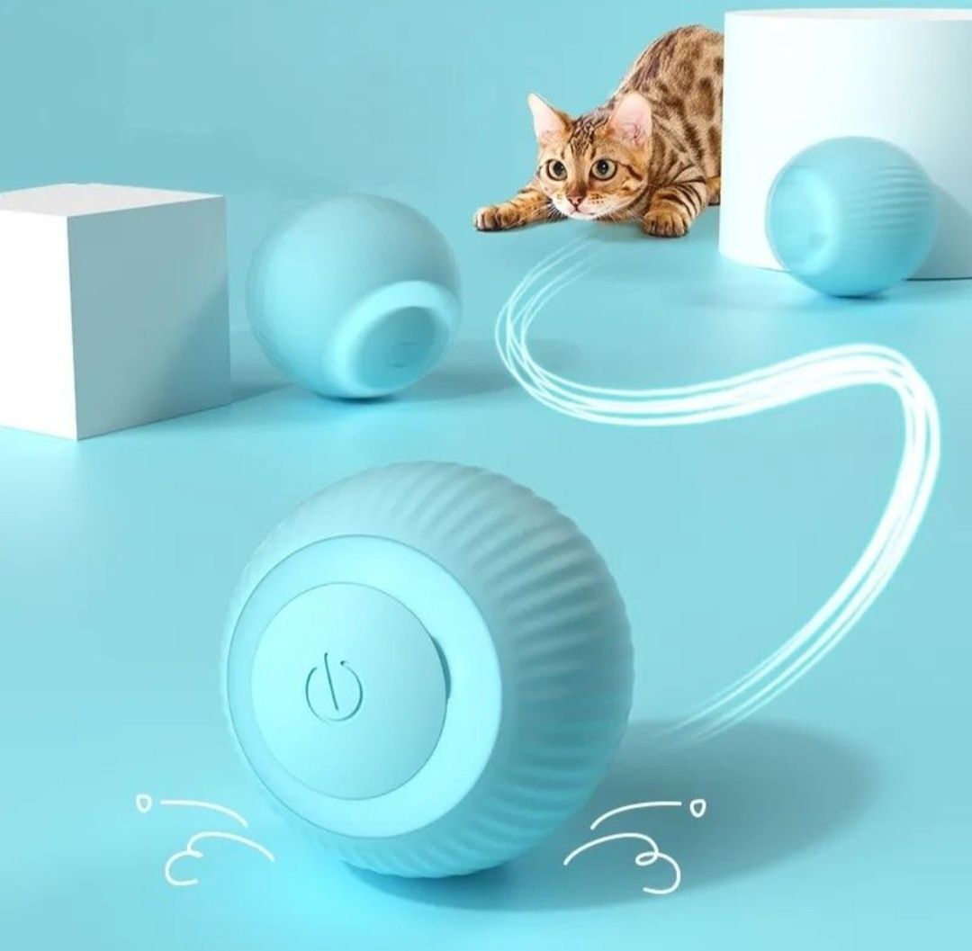 Топка с жироскоп, която се движи сама, акумулаторна, за котки