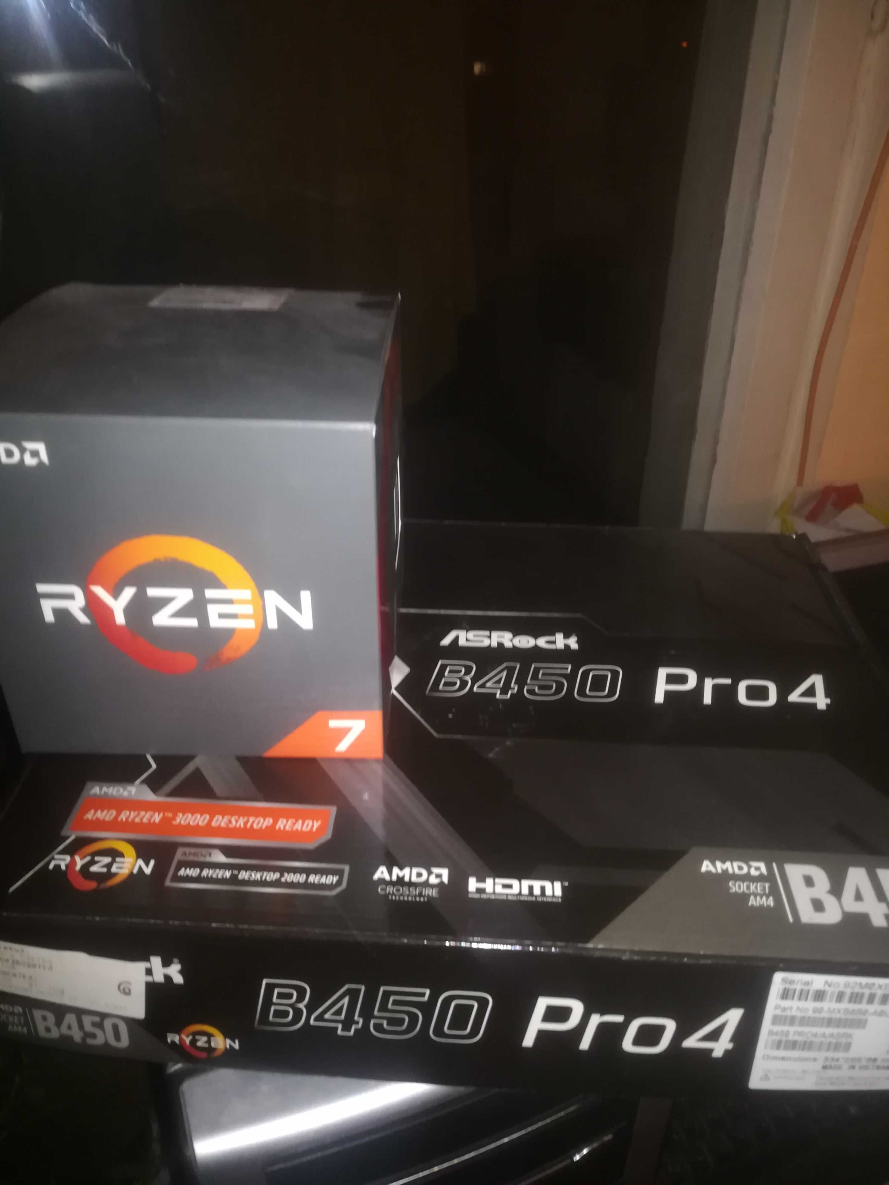 Геймърски компютър  Ryzen 7 2700 8-Core, 16GB рам, Asrock B450 pro4