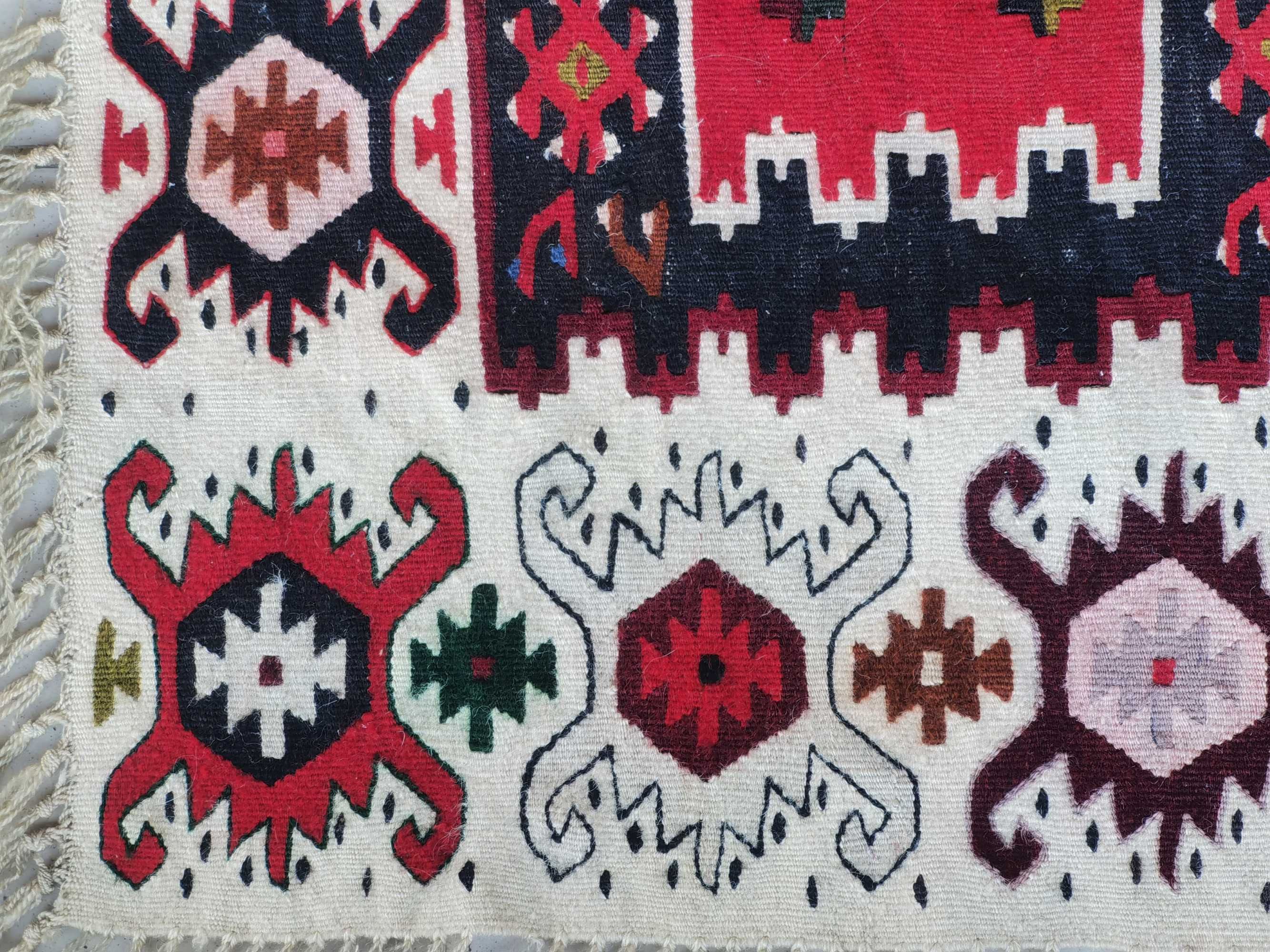 Cuvertura traditionala turceasca tesuta manual covor kilim Sharkoy