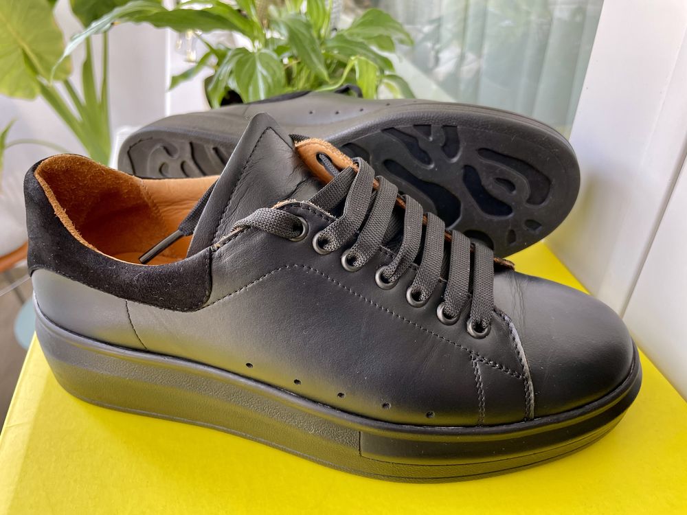 Pantofi casual ,100% Piele naturala ,neagra