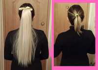 Coada par sintetic, extensie ponytail intins: BLOND DESCHIS, 60cm