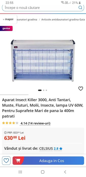 Aparat pentru insecte