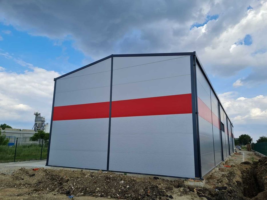 Vand și confecționez hale metalice diferite dimensiuni.