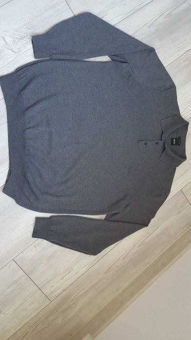 Нова сива мъжка блуза с дълъг ръкав HUGO BOSS р-р XXl