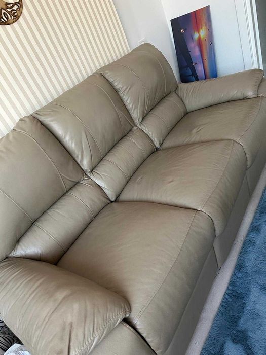 canapea piele  set 2 bucati