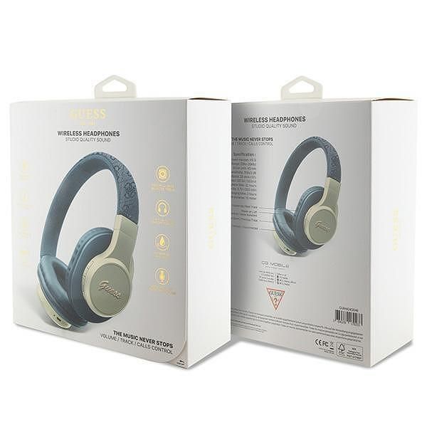 Слушалки bluetooth guess on-ear gubh604gemb blue 4g script