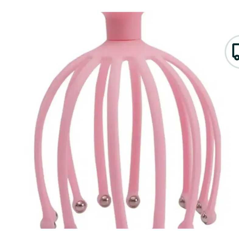 Dispozitiv/aparat masaj capilar din plastic, Gonga® Roz pal, nou