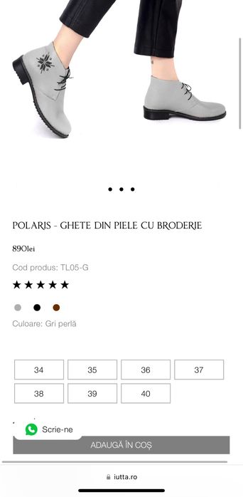 Pantofi, ghete dama, marimea 37, Iutta