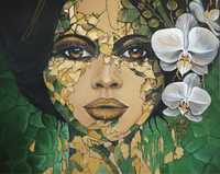 картина “Момиче с бяла орхидея”  (100*80)