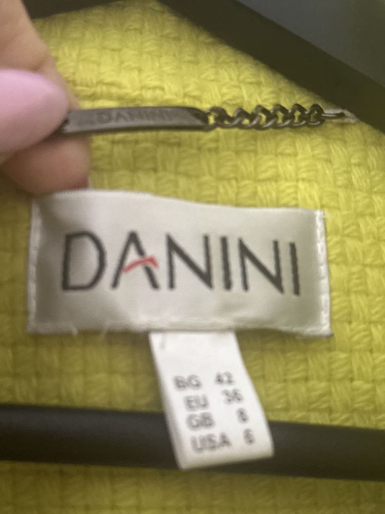 Дамско вълнено Сако, зелено,  яке, късо палто, Danini